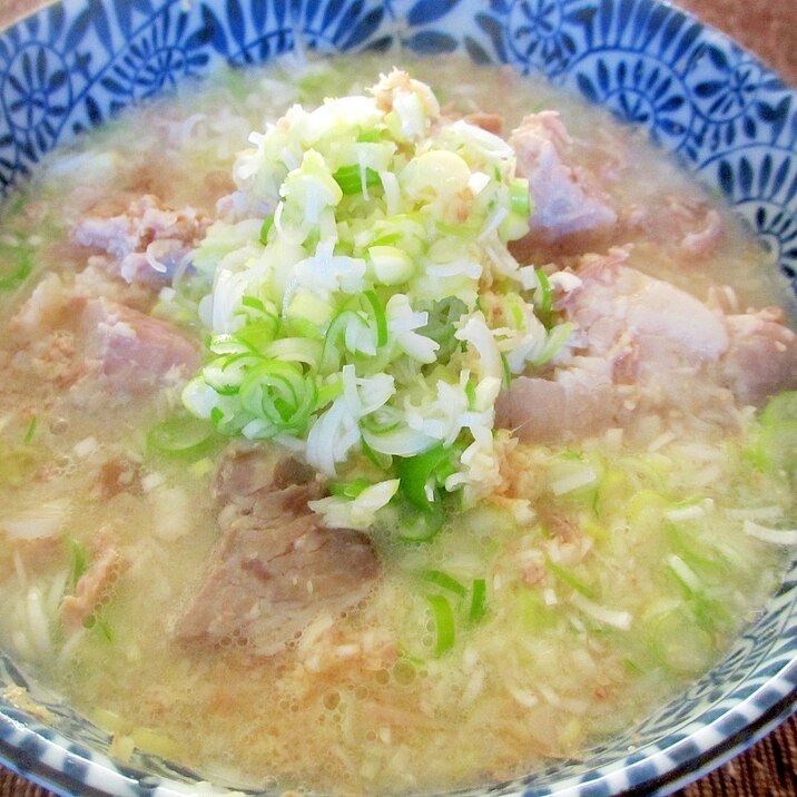 豚バラのねぎ生姜豆乳スープ
